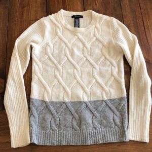 Colorblock Ann Taylor sweater with cashmere